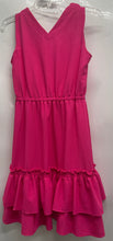 Load image into Gallery viewer, Calvin Klein Womens Fuchsia Sleeveless Ruffle Hem Fit & Flare Dress Size 6