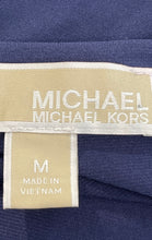 Load image into Gallery viewer, Michael Kors Womens Blue Sleeveless Pleated Hemline Pullover Tank Dress Size M