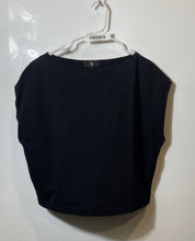 Load image into Gallery viewer, Banana Republic Womens Black Short Sleeve Boat Neck Blouse Top Size L