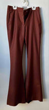 Load image into Gallery viewer, Maria Cher Womens Brown Flat Front Flare Leg Trouser Pants Size 1