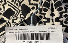 Load image into Gallery viewer, Maggy London Womens Black Beige Printed Sleeveless Bodycon Dress Size 2