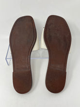 Load image into Gallery viewer, Authentic Tory Burch Womens Ines White Leather Open Toe Slide Sandals Size 6 M