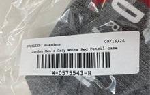 Load image into Gallery viewer, Jordan Kids Gray White Zipper Mini Travel School Pencil Pouch Case
