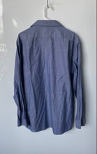 Load image into Gallery viewer, Tommy Hilfiger Mens Blue Long Sleeve Collared Dress Shirt Size 17 1/2