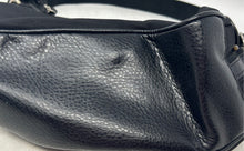 Load image into Gallery viewer, Tommy Hilfiger Womens Black Faux Leather Trim Two Outer Pocket Shoulder Handbag