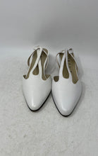 Load image into Gallery viewer, Jazz Womens White Pointed Toe Block Cut-Out Slingback Heels Size 10M