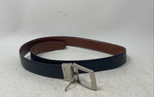 Load image into Gallery viewer, Perry Ellis Mens Black And Brown Leather Adjustable Buckle Reversible Belt