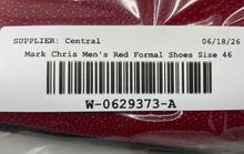 Load image into Gallery viewer, Mark Chris Mens Inferno Red Leather Slip-On Loafer Shoes Size EUR 46