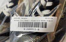 Load image into Gallery viewer, Michael Kors Womens Black Gold Leather Lace-Up Sneaker Shoes Size 9M