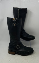 Load image into Gallery viewer, UGG Womens Chancery 1009211 Black Leather Side Zip Mid-Calf Riding Boots Size 7