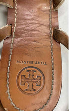 Load image into Gallery viewer, Authentic Tory Burch Womens Phoebe Cream Brown Leather Thong Sandals Size 7.5 M