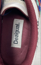 Load image into Gallery viewer, Desigual Womens White Printed Lace-Up Sneakers Shoes Size 6.5