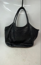 Load image into Gallery viewer, Berge Womens Black Leather Stitched Inner Pockets Double Handle Shoulder Handbag