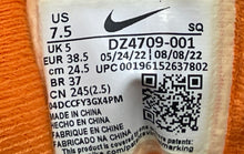 Load image into Gallery viewer, Nike Womens Air Max 1 DZ4709-001 Beige Orange Gray Lace-Up Sneakers Shoes Sz 7.5