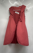 Load image into Gallery viewer, Zara Womens Dark Rose Pink Ruffle Sleeveless Tie Front Blouse Top Size Small