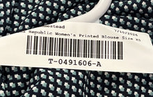 Load image into Gallery viewer, Banana Republic Womens Blue White Printed Long Sleeve Wrap Blouse Top Size XS
