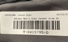 Load image into Gallery viewer, Adidas Mens Gray Long Sleeve 1/4 Zip Collared Windbreaker Jacket Sz XL With Tag
