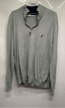 Load image into Gallery viewer, Nautica Mens Gray Heather Long Sleeve 1/4 Zip Pullover Sweater Size XL