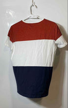 Load image into Gallery viewer, Hugo Boss Mens White Blue And Brown Colorblock Regular Fit T-Shirt Size M