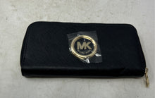 Load image into Gallery viewer, Michael Kors Womens Black Saffiano Leather Inner Divider Zip-Around Wallet