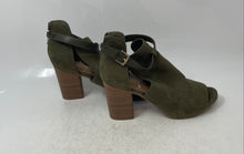 Load image into Gallery viewer, Kenneth Cole Reaction Womens Green Suede Peep Toe Block Heel Ankle Bootie Size 8