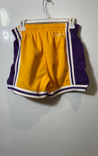 Load image into Gallery viewer, Mitchell & Ness Boys Yellow Purple NBA Los Angeles Lakers Athletic Shorts Size L