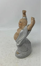 Load image into Gallery viewer, Vintage Laughing Buddha With Raised Arms Good Luck Porcelain Figurine