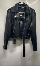 Load image into Gallery viewer, Fashion Nova Womens Black Long Sleeve Full-Zip Motorcycle Biker Jacket Size L
