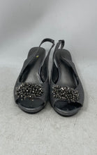 Load image into Gallery viewer, Karen Scott Womens Breena Gray Beaded Embellished Peep Toe Slingback Heels Sz 7