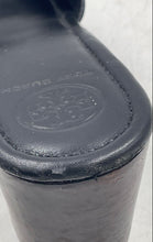 Load image into Gallery viewer, Authentic Tory Burch Womens Patti Black Wedge Platform Sandals Size 8.5M Damaged