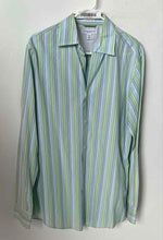 Load image into Gallery viewer, Banana Republic Mens Multicolor Printed Long Sleeve Slim Fit Dress Shirt Size M