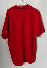 Load image into Gallery viewer, Under Armour Mens HeatGear Red Short Sleeve Loose Golf Polo Shirt Size Large