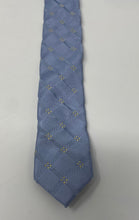 Load image into Gallery viewer, Valentino Mens Blue Plaid Silk Adjustable Long Formal Designer Tie Stained