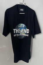 Load image into Gallery viewer, VVV The Brand Unisex Black The End Of The Beginning Earth Graphic T-Shirt Size S