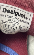 Load image into Gallery viewer, Desigual Womens White Printed Lace-Up Sneakers Shoes Size 6.5