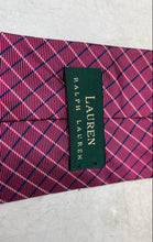 Load image into Gallery viewer, Lauren Ralph Lauren Mens Pink Plaid Adjustable Formal Pointed Tie One Size