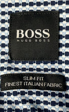 Load image into Gallery viewer, Hugo Boss Mens Blue Black Long Sleeve Button-Up Shirt Size XL