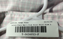 Load image into Gallery viewer, Calvin Klein Mens Pink Plaid Regular Fit Non-Iron Dress Shirt Size L 16.5 32/33