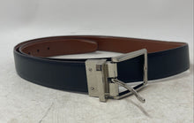 Load image into Gallery viewer, Perry Ellis Mens Black And Brown Leather Adjustable Buckle Reversible Belt