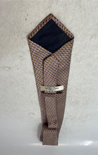 Load image into Gallery viewer, Louis Dell'Olio Mens Brown Purple Geometric Silk Adjustable Pointed Tie