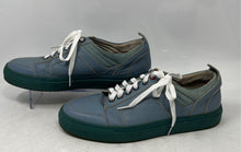 Load image into Gallery viewer, Del Toro Mens Blue Leather Round Toe Low Top Lace-Up Sneakers Shoes Size 9