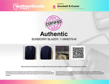 Load image into Gallery viewer, Authentic Burberry Mens Blue Pure Wool Two-Button Blazer No Size Pit To Pit 23"