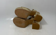 Load image into Gallery viewer, Dolce Vita Womens Bobby Deco Gold-Tone Block Heel Platform Sandals Size 10