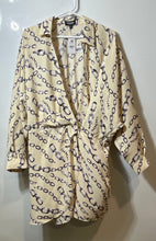 Load image into Gallery viewer, Express Womens Beige Chain Printed Long Sleeve One-Piece Romper Size XL With Tag