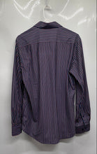 Load image into Gallery viewer, DKNY Mens Multicolor Striped Slim Fit Eight-Way Stretch Dress Shirt Size M