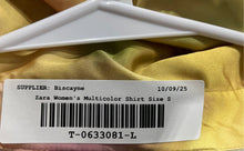 Load image into Gallery viewer, Zara Womens Multicolor Abstract Long Sleeve Collared Button-Up Shirt Size Small