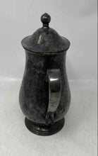 Load image into Gallery viewer, Vintage European Silver-Tone Metal Pedestal Base Teapot With Hinged Lid
