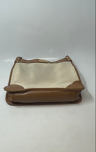 Load image into Gallery viewer, Michael Kors Womens Beige And Brown Zipper Adjustable Strap Crossbody Handbag
