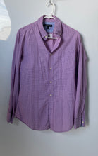 Load image into Gallery viewer, Banana Republic Mens Purple Printed Cotton Slim Fit Soft Wash Button-Up Shirt S