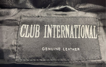 Load image into Gallery viewer, Club International Mens Black Genuine Leather Full-Zip Bomber Jacket Size 3XL